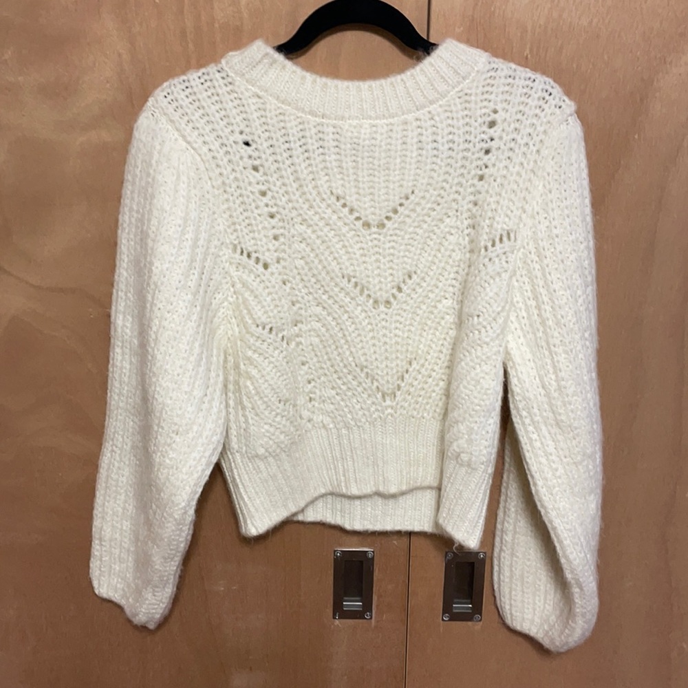 NWOT Topshop Off White Chunky Knit sweater size 12